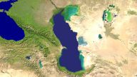 Kaspisches Meer Satellit 1600x900